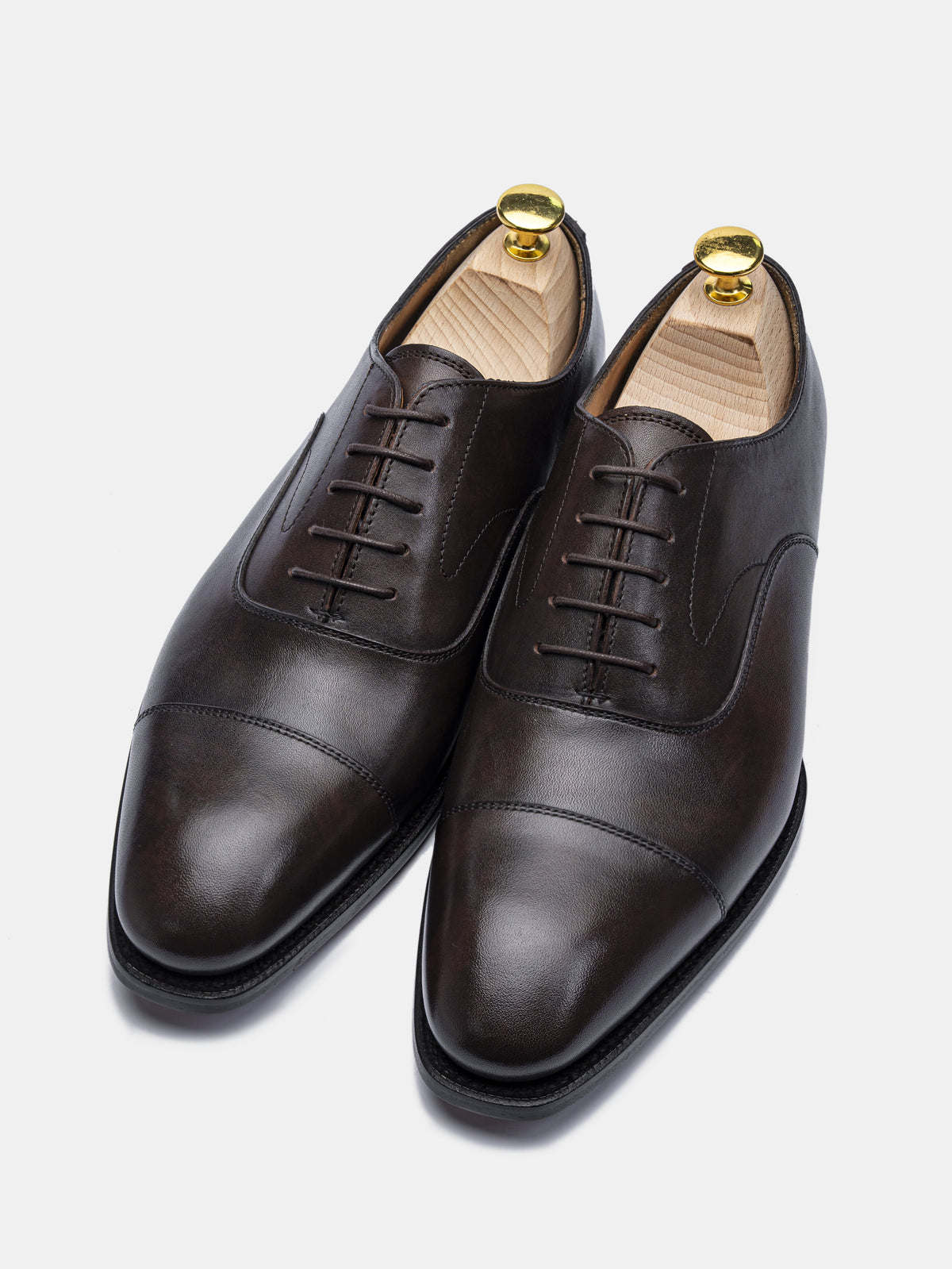 HARRISON Cap Toe Oxford Dark Brown Museum