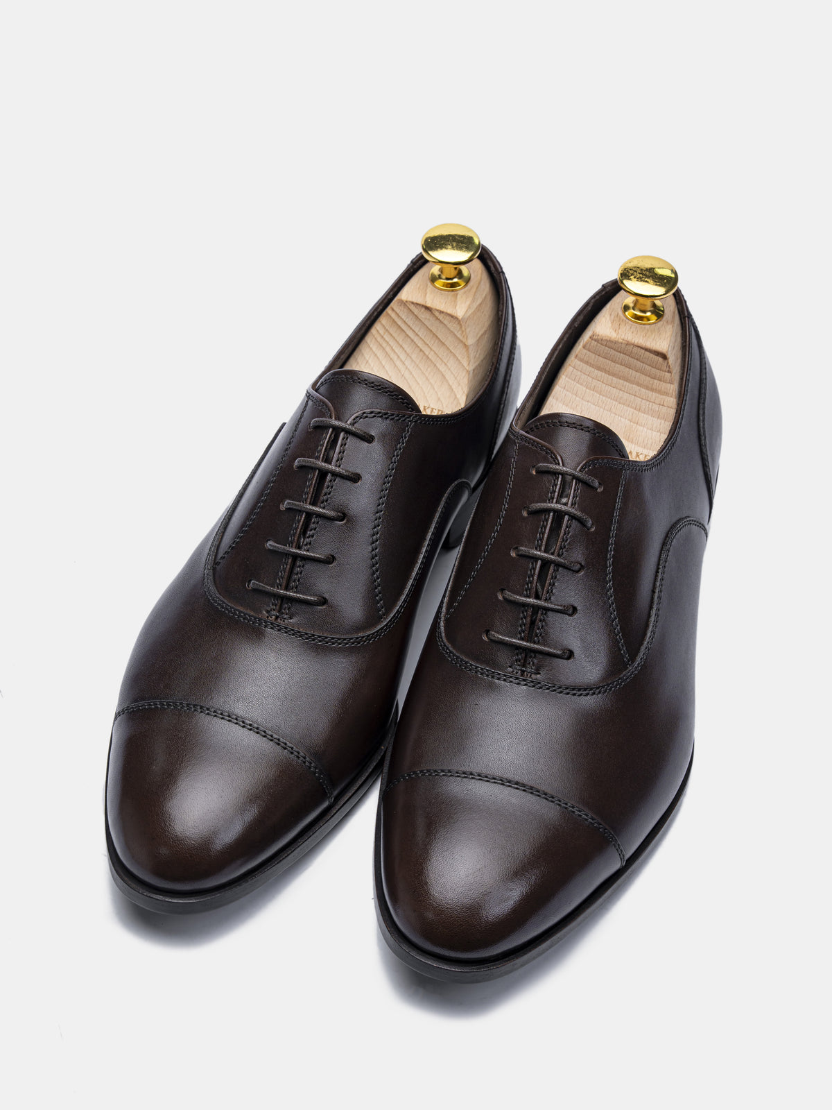 C176 Cap Toe Oxford Dark Brown