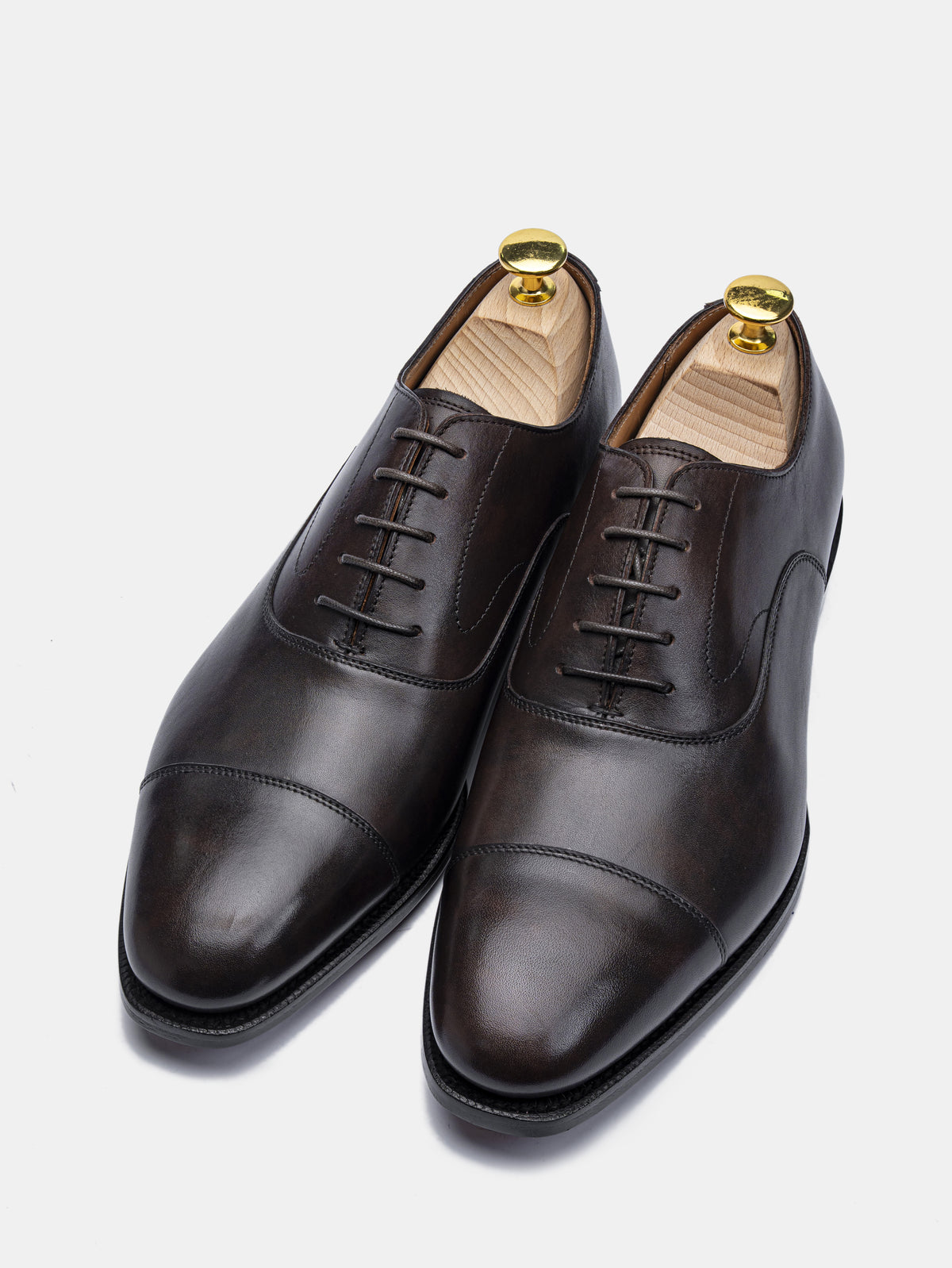 HARRISON-W Cap Toe Oxford Dark Brown Museum