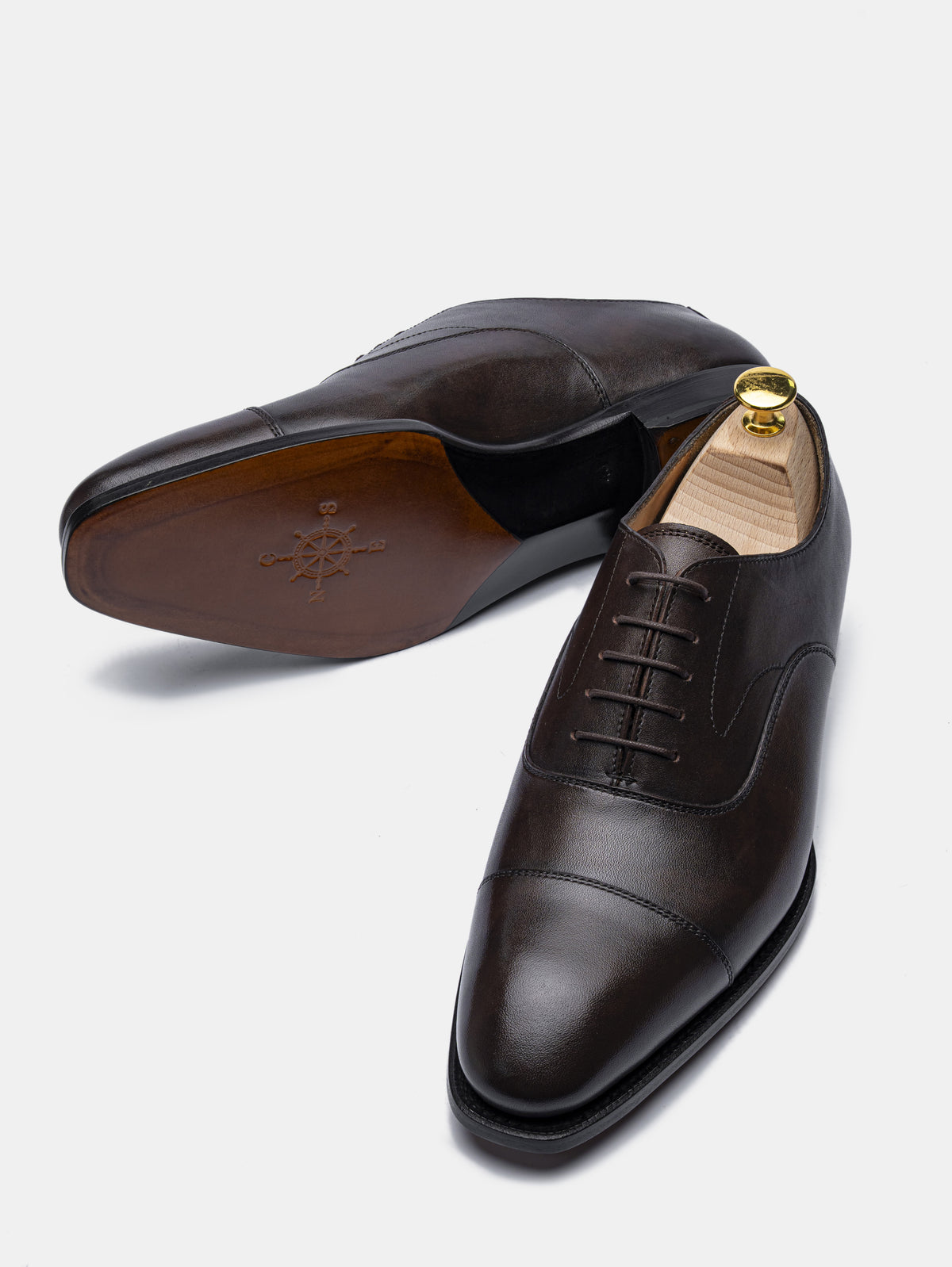HARRISON Cap Toe Oxford Dark Brown Museum