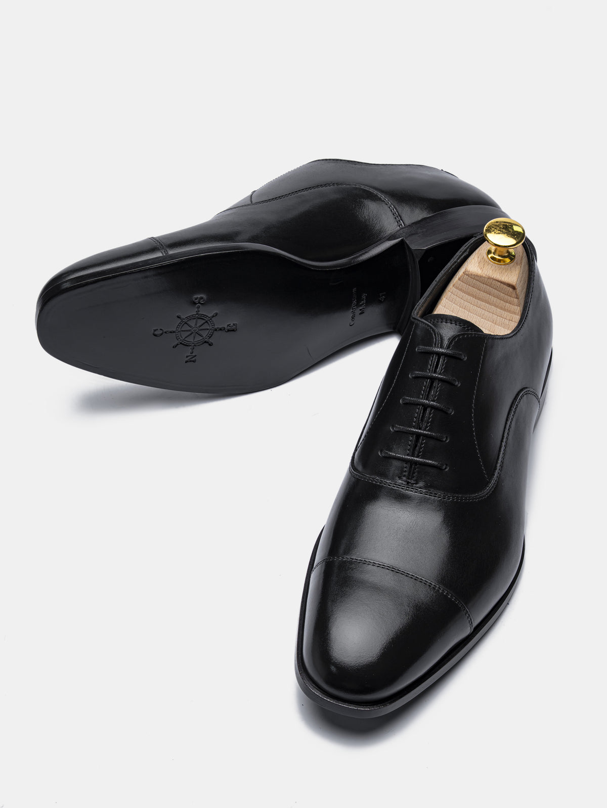 C154 Cap Toe Oxford Black