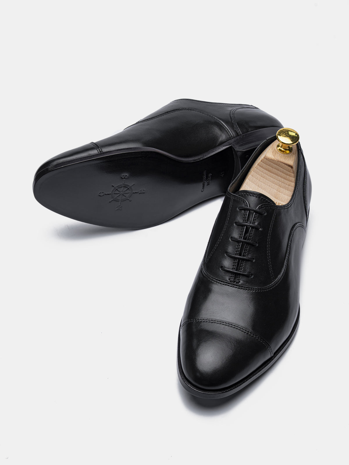 C176 Cap Toe Oxford Black