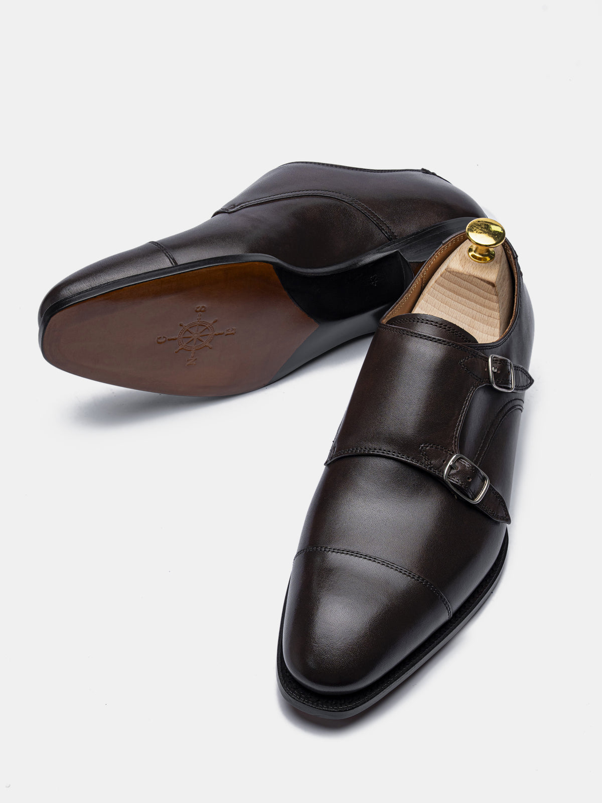[SALE] CONY II Double Monk Strap Dark Brown Museum