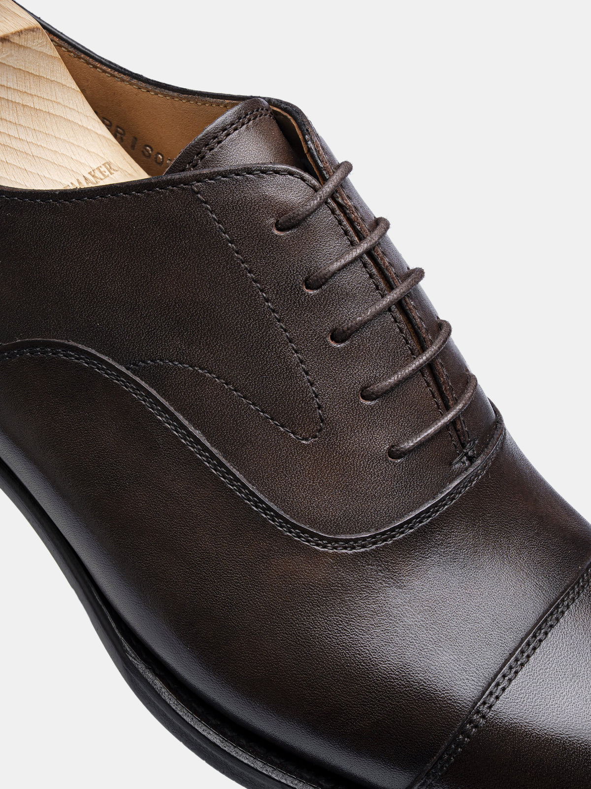 HARRISON Cap Toe Oxford Dark Brown Museum
