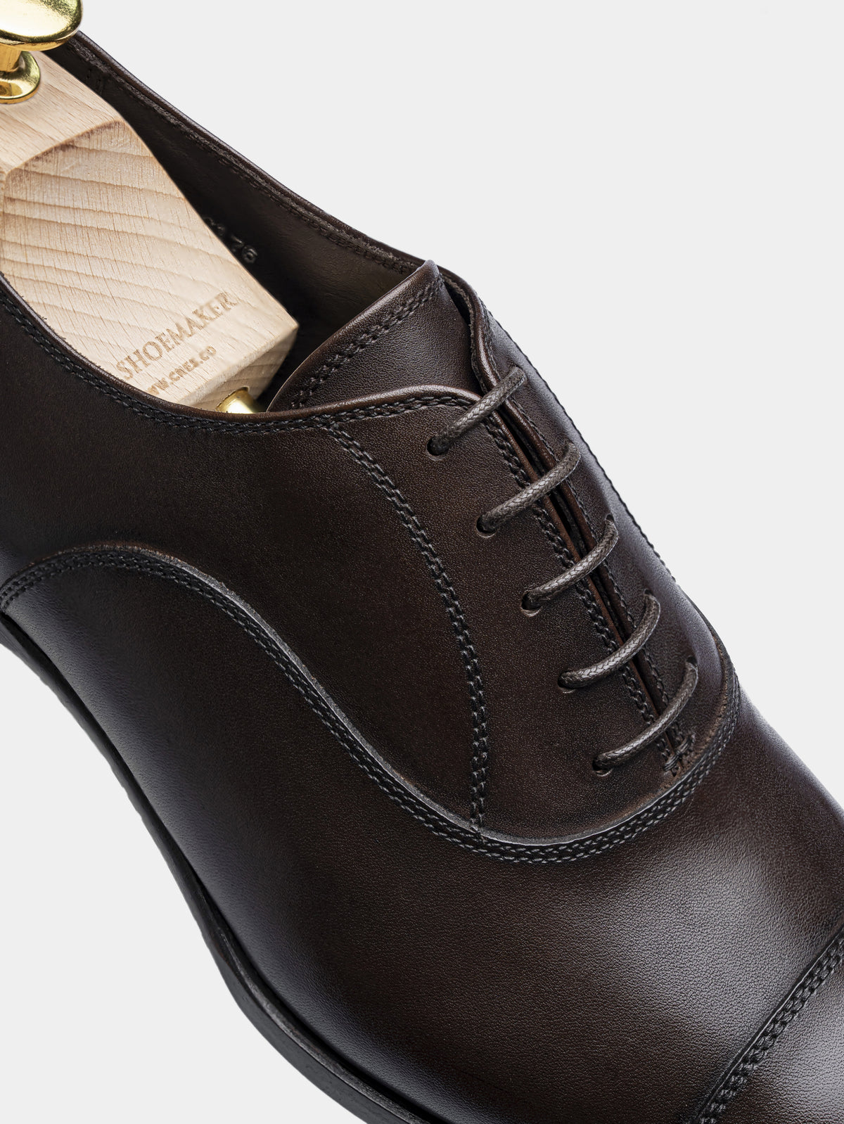 C176 Cap Toe Oxford Dark Brown