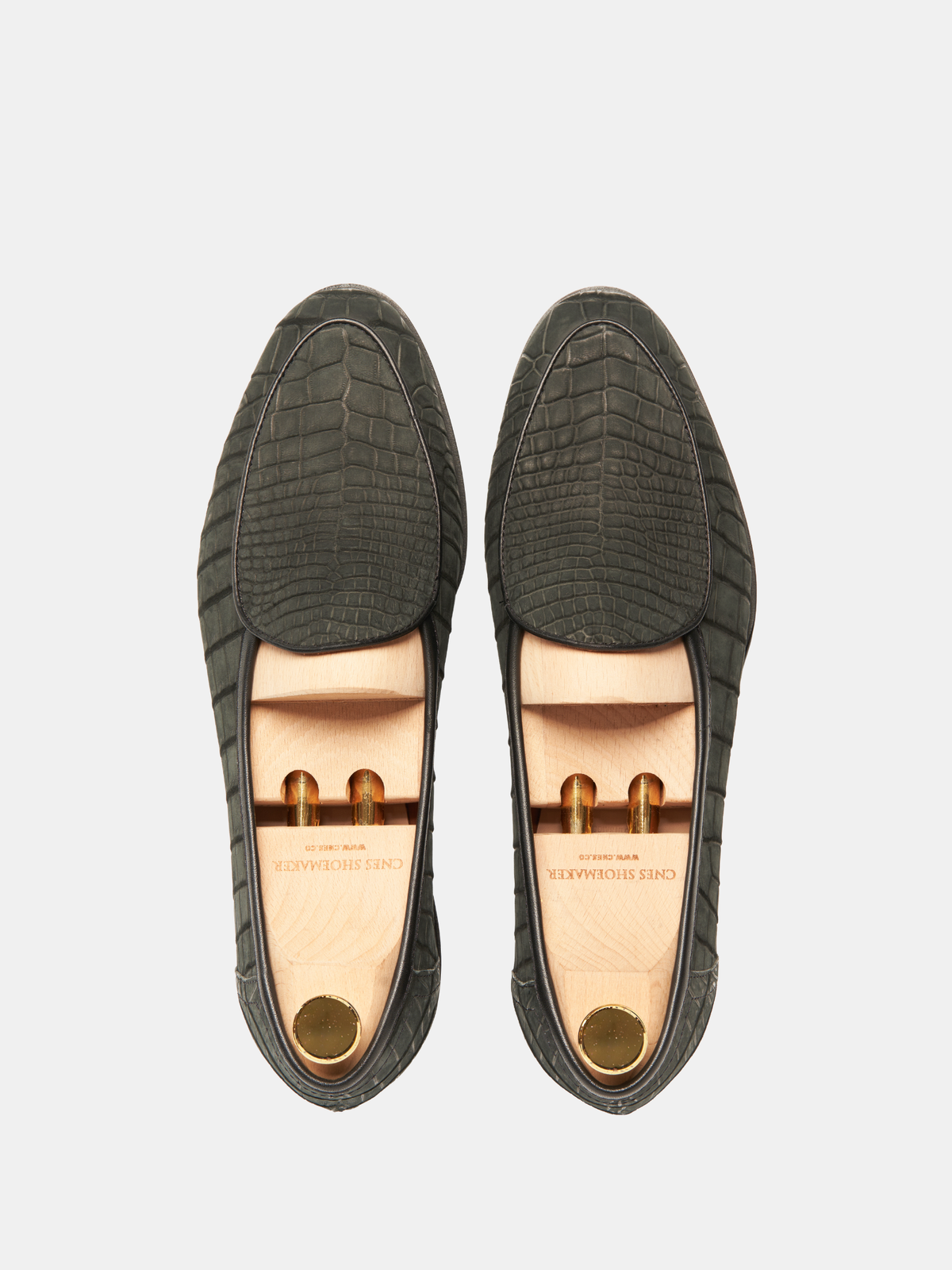 [MTO] BLW Belgian Loafer Black Croc Nubuck