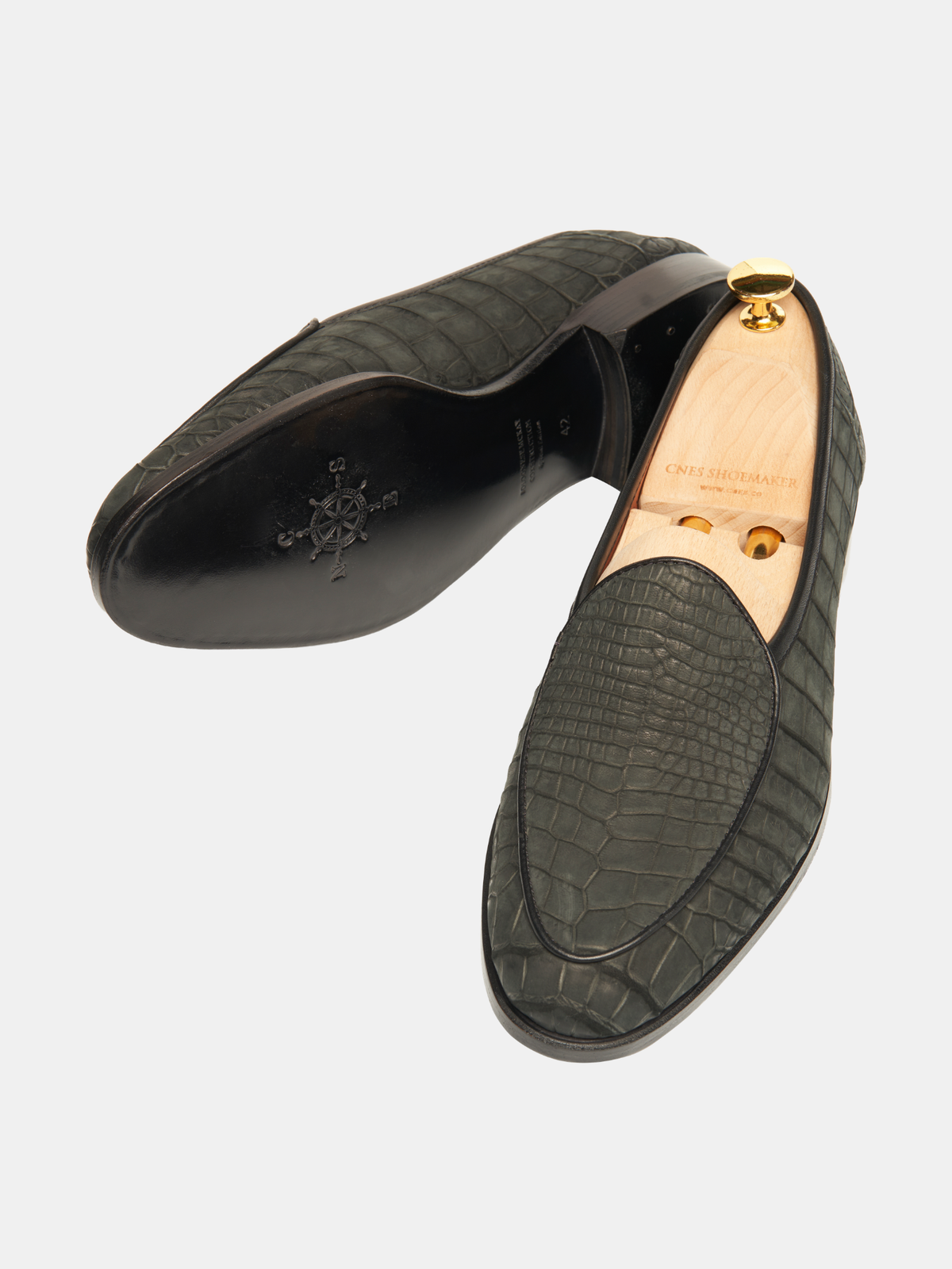 [MTO] BLW Belgian Loafer Black Croc Nubuck