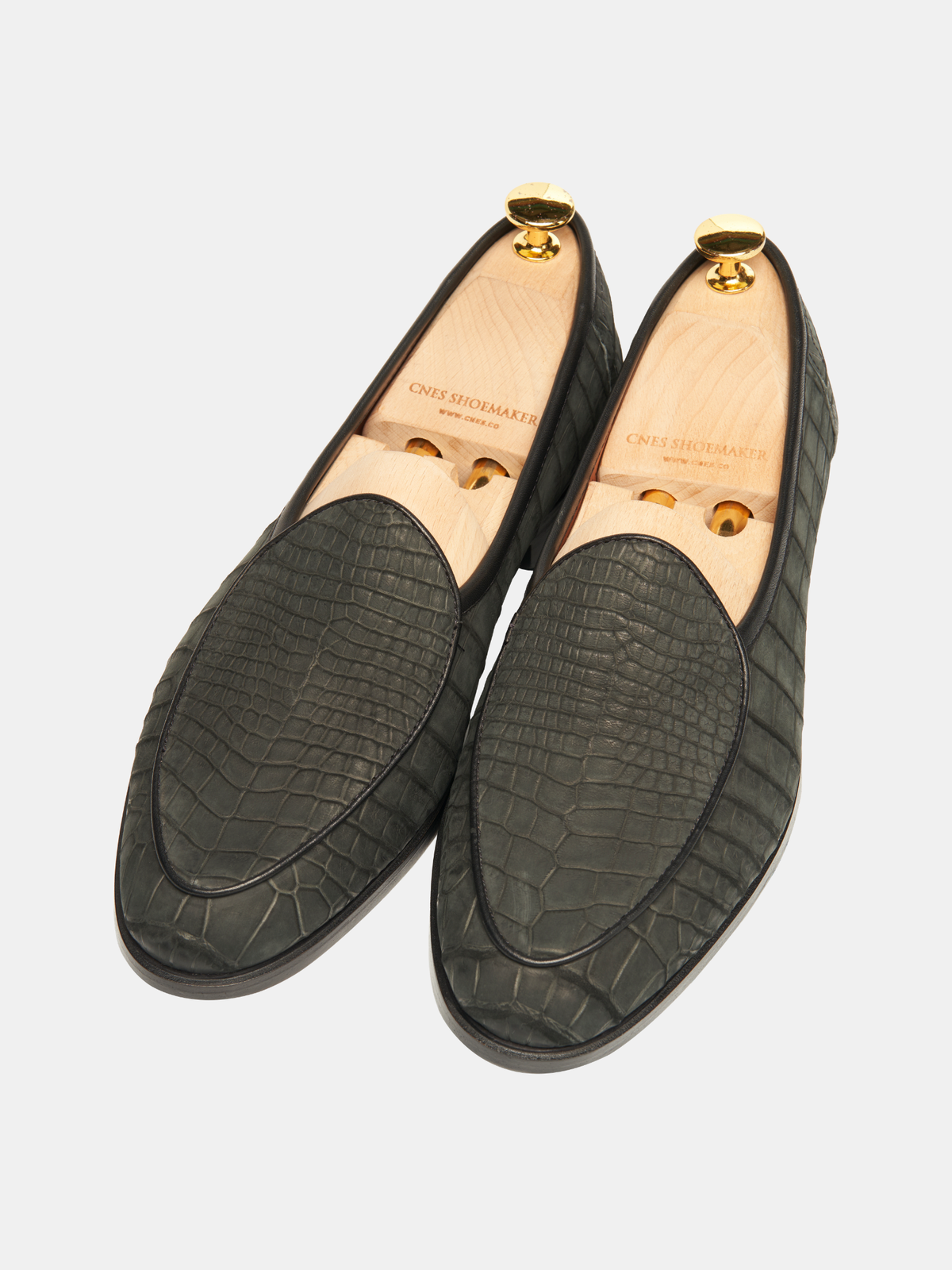 [MTO] BLW Belgian Loafer Black Croc Nubuck