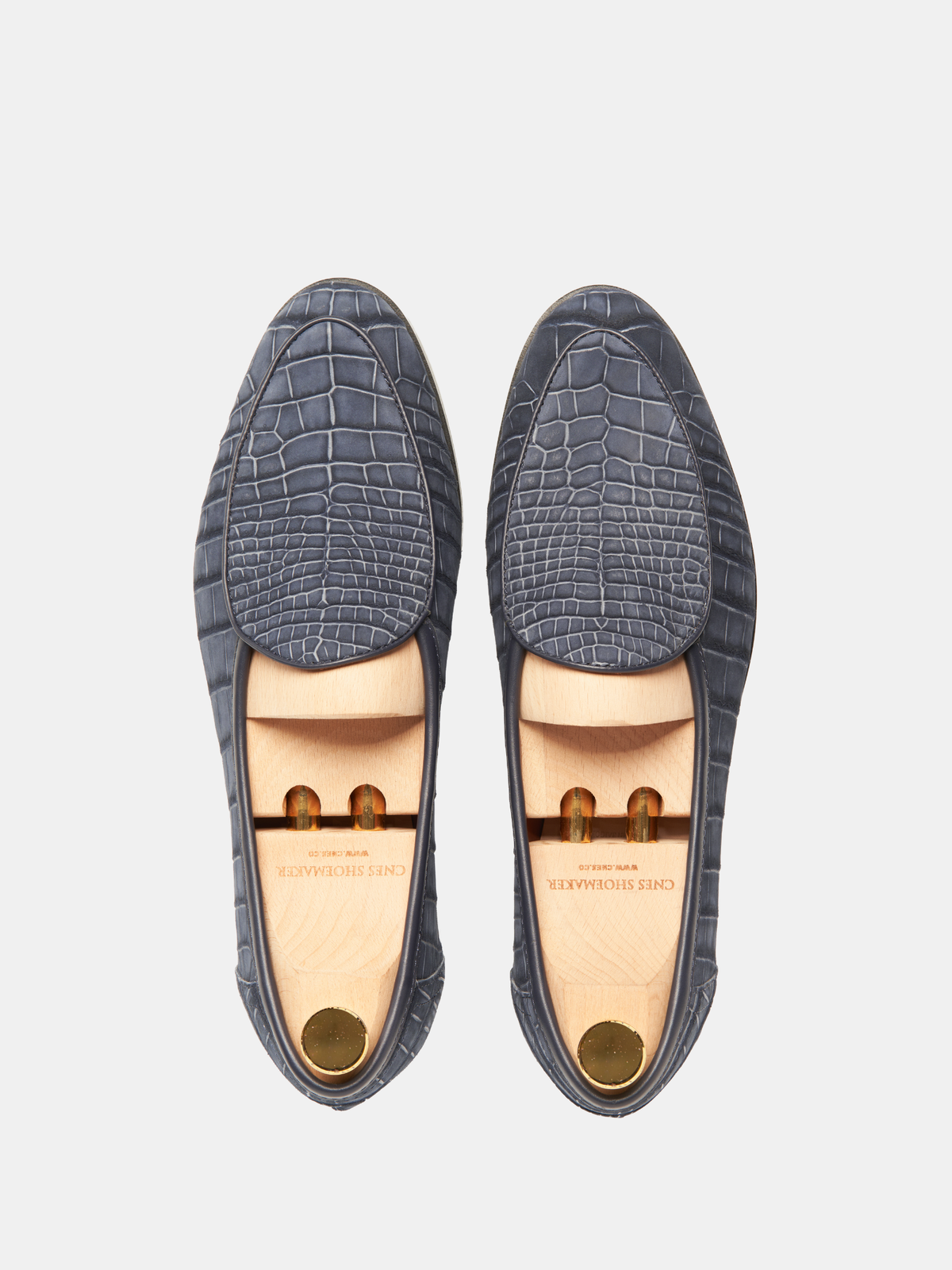 [MTO] BLW Belgian Loafer Blue Croc Nubuck
