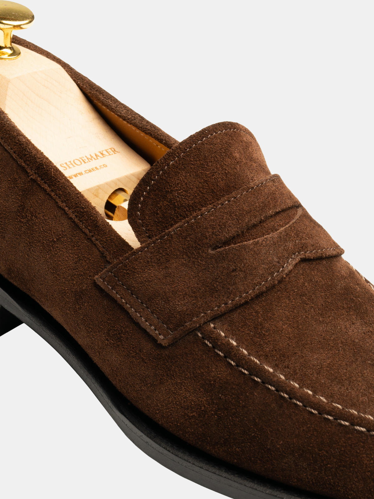 CARRICK Penny Loafer Chocolate Suede