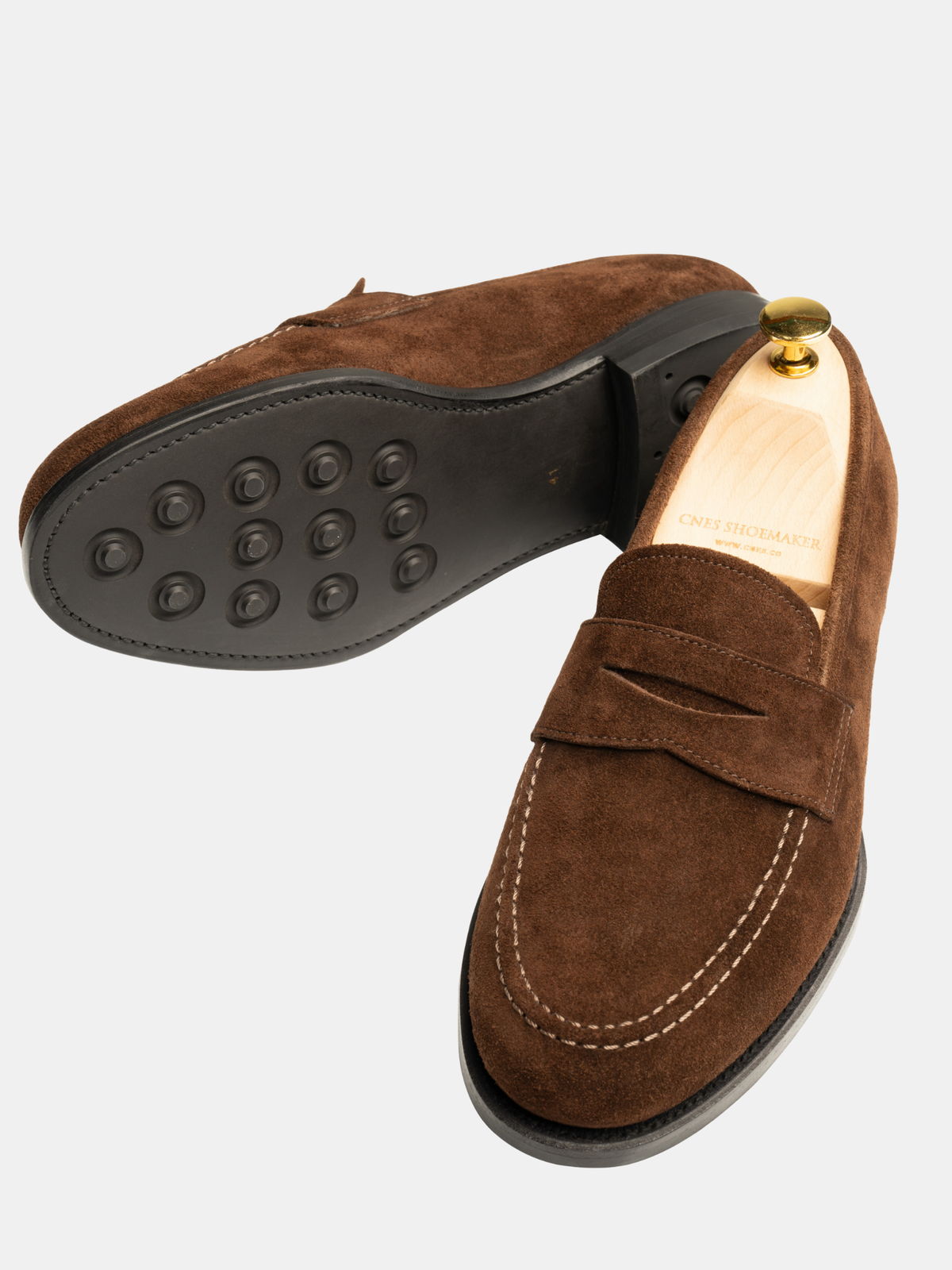 CARRICK Penny Loafer Chocolate Suede