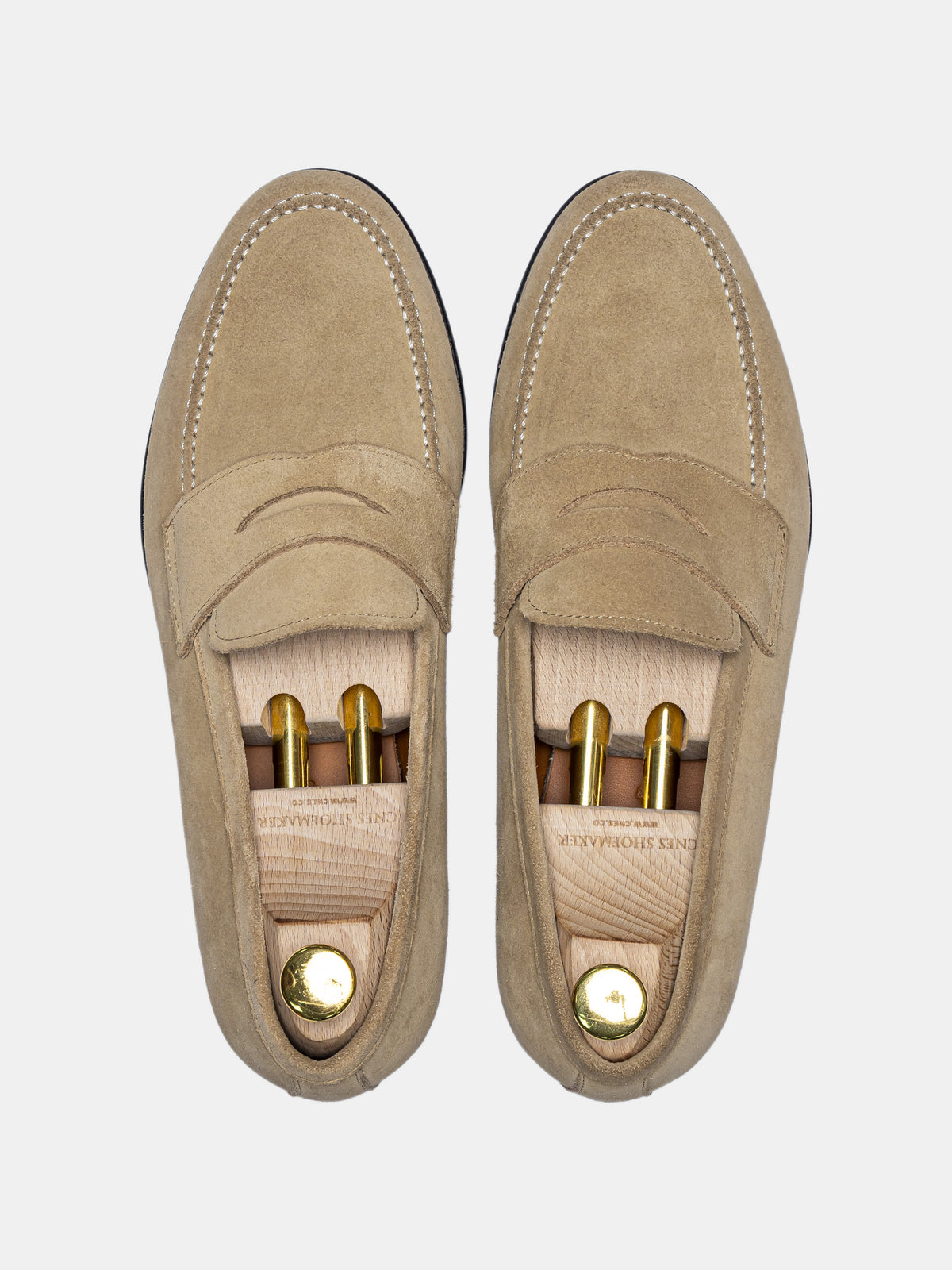 CARRICK Penny Loafer Beige Suede