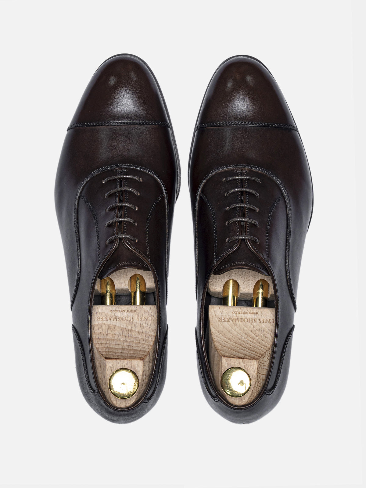 C176 Cap Toe Oxford Dark Brown