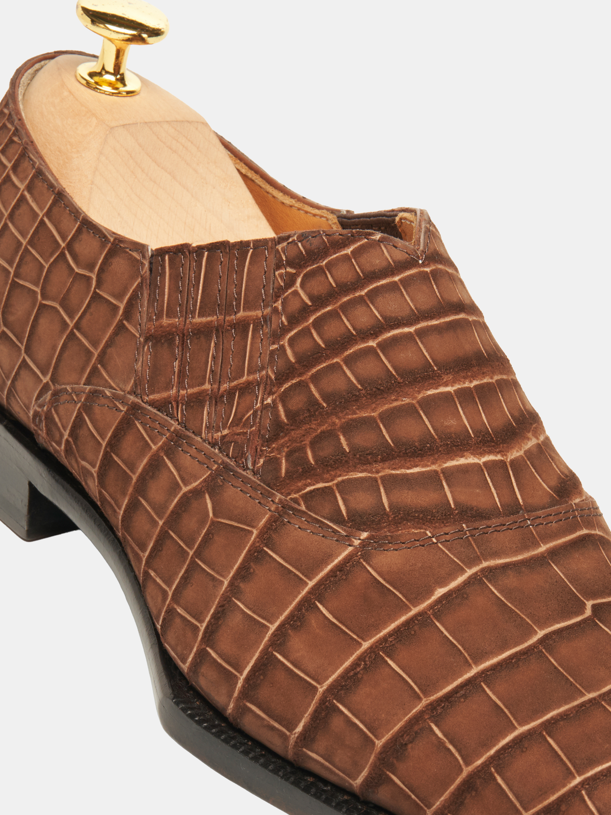 [MTO] PIERCE Lazyman Oxford Sand Croc Nubuck