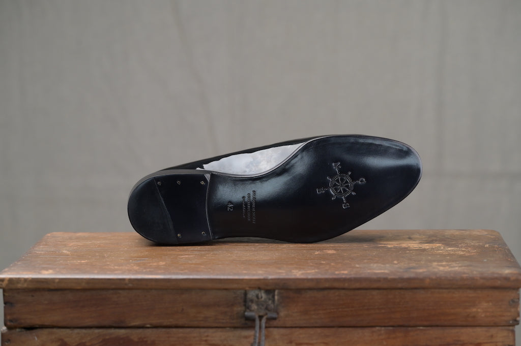 [MTO] OPW Ribbon Black Tie Patent Loafer