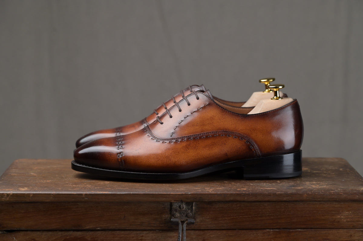 [MTO] LINUS Pick Stitch Cap Toe Oxford