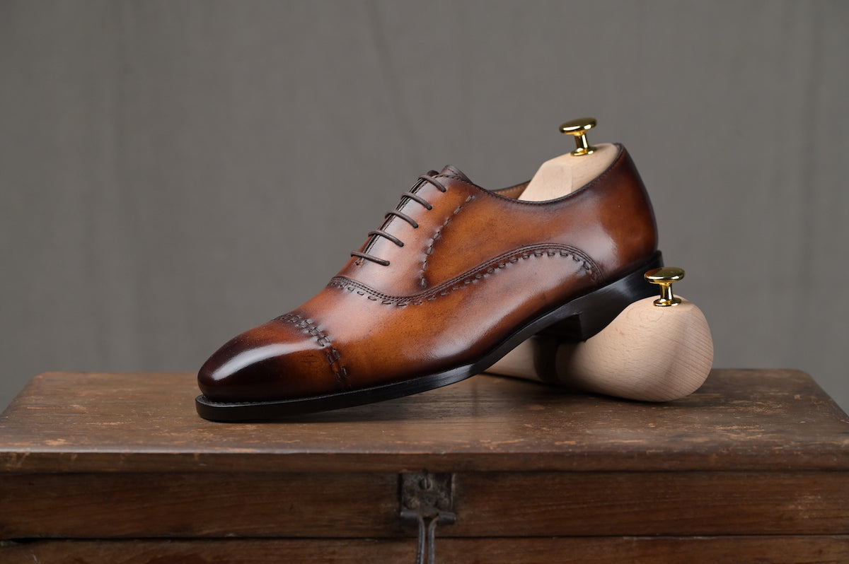 [MTO] LINUS Pick Stitch Cap Toe Oxford