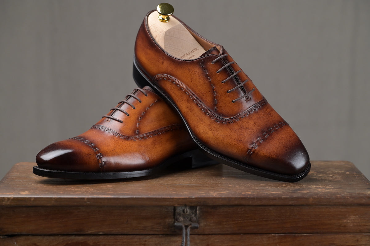 [MTO] LINUS Pick Stitch Cap Toe Oxford