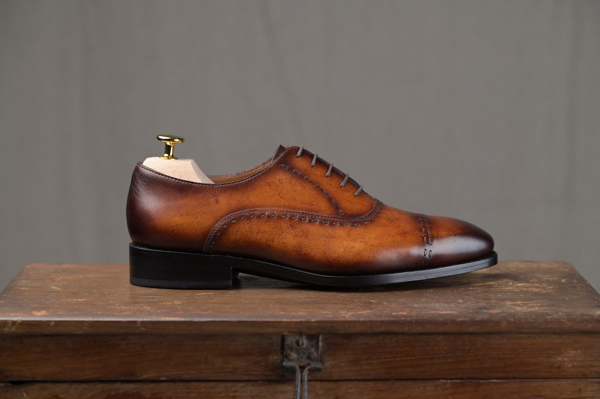 [MTO] LINUS Pick Stitch Cap Toe Oxford