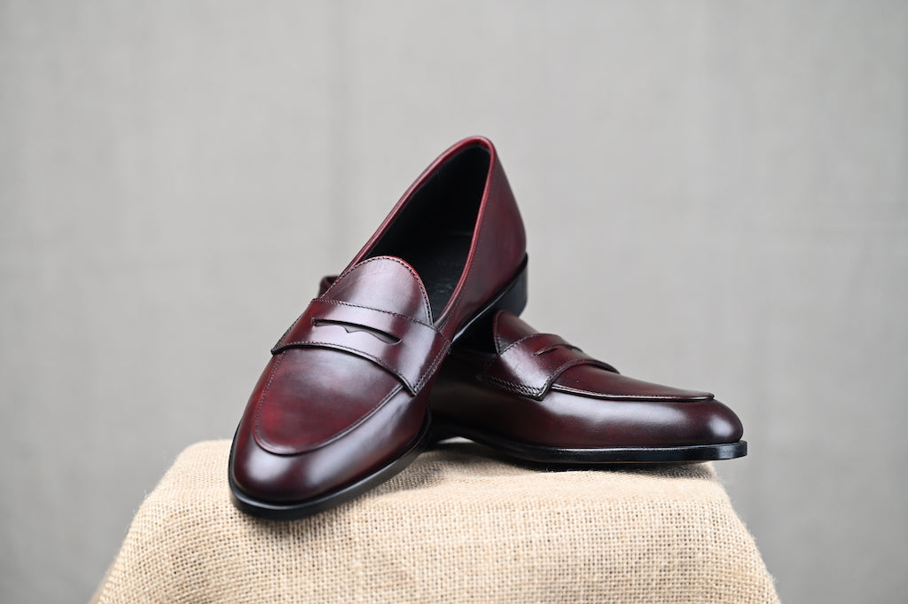 OS BP2 Belgian Loafers Burgundy CNES Shoemaker