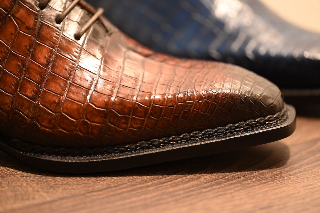 [MTO] VESTAN Crocodile Norwegian Wholecut Oxford