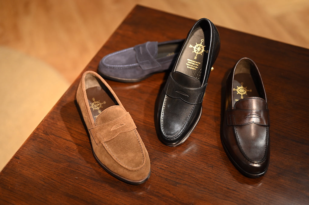 Weltline Penny Loafers - Black Calf | Rancourt & Co. | Men's Boots and Shoes
